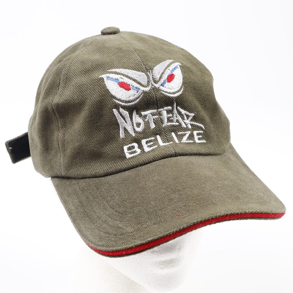 No Fear Belize Sol Del Caribe Beach Wear 100% Cotton H&L Ball Cap Hat Green